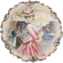 Assiette femme rétro
